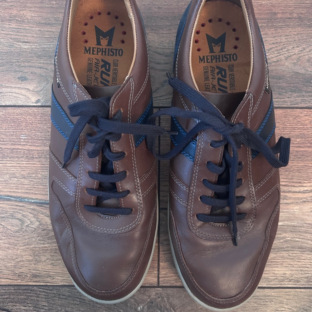 Mephisto Men's Brown and Blue Sneakers